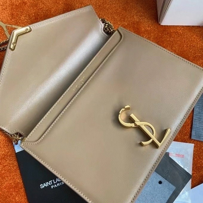 Fake Sa1nt Lau*nt Cassandra Medium Chain Bag Beige