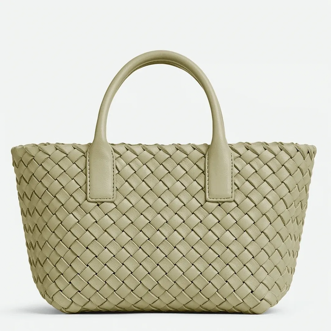 Top Quality Knockoff B0tt*ga Ven*ta Cabat Mini Bag In Travertine Intrecciato Lambskin