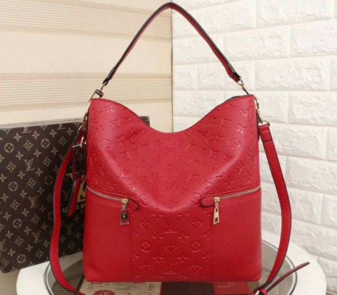 L0vis Vvtt0n Monogram Empreinte Melie Hobo In Red