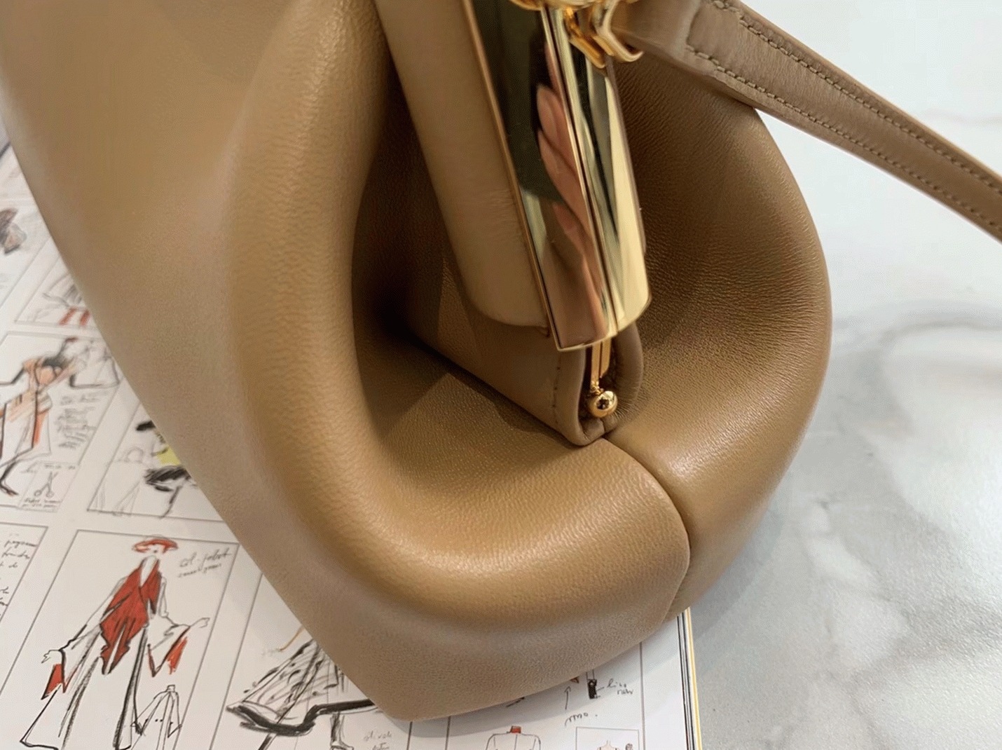 Top Quality Fake F**di First Small Bag In Light Brown