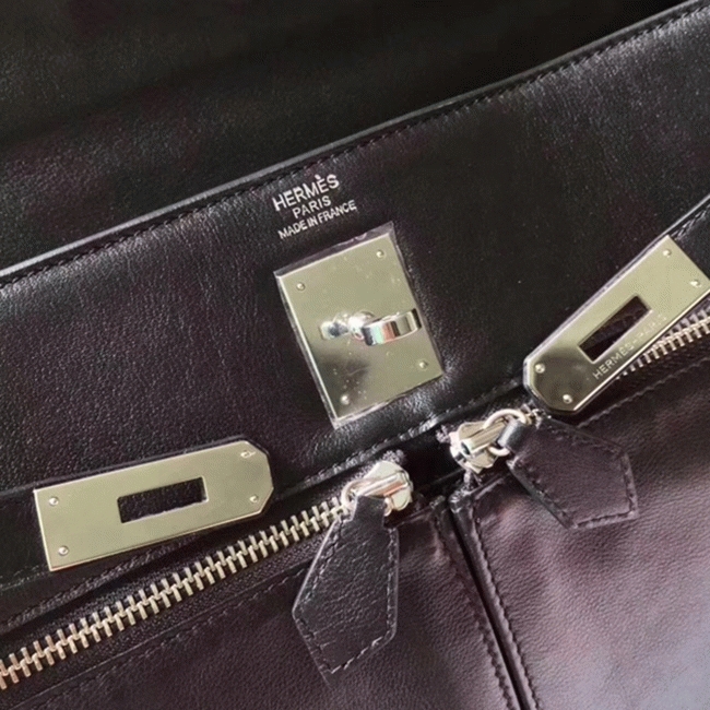 Black Fake H**me5 Kelly Lakis 35cm Functional Designer Bag