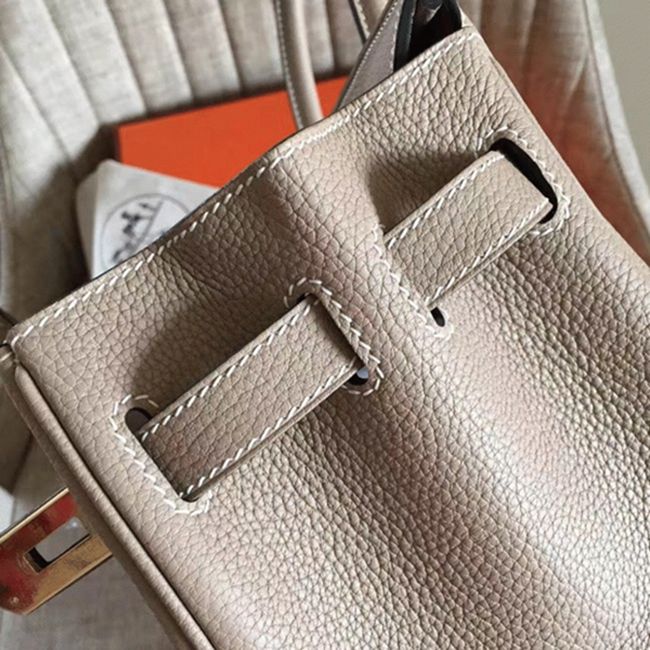 Grey High Quality Fake H**me5 Birkin 30cm Purse
