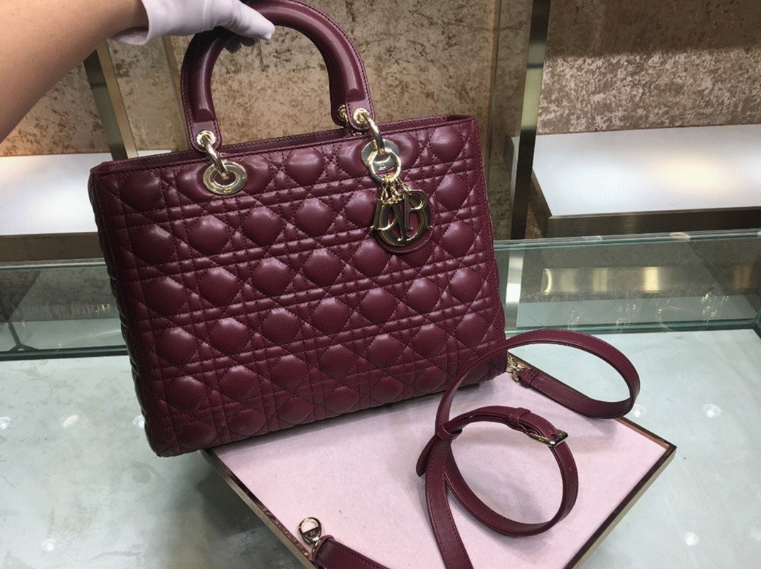D10r Lady D10r Large Bag Fake in Bordeaux