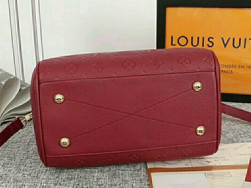 L0vis Vvtt0n Monogram Empreinte Speedy Bandouliere 25 Handbag In Bordeaux