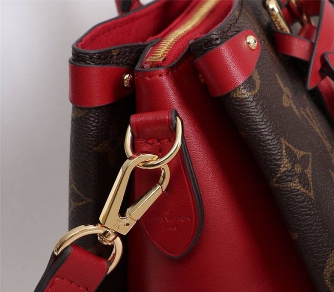 L0vis Vvtt0n Monogram Canvas Soufflot BB Bag In Cerise Red