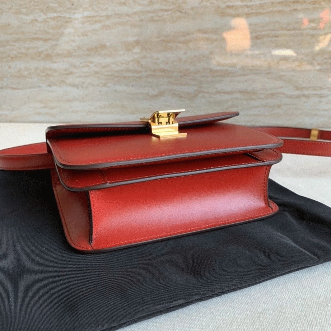 Top Quality Fake Ce1i*e Classic Box Teen Bag In Red