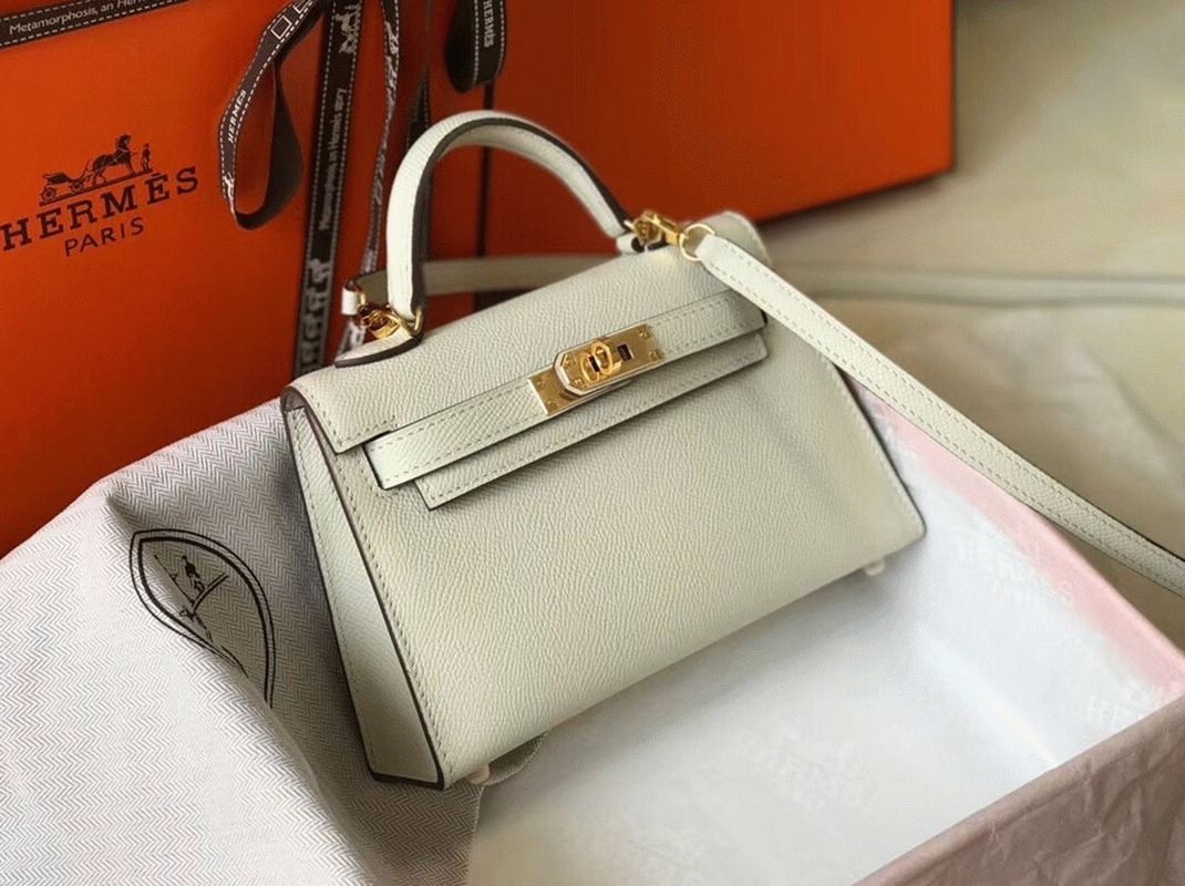H**me5 Kelly Mini II Bag Replica in White