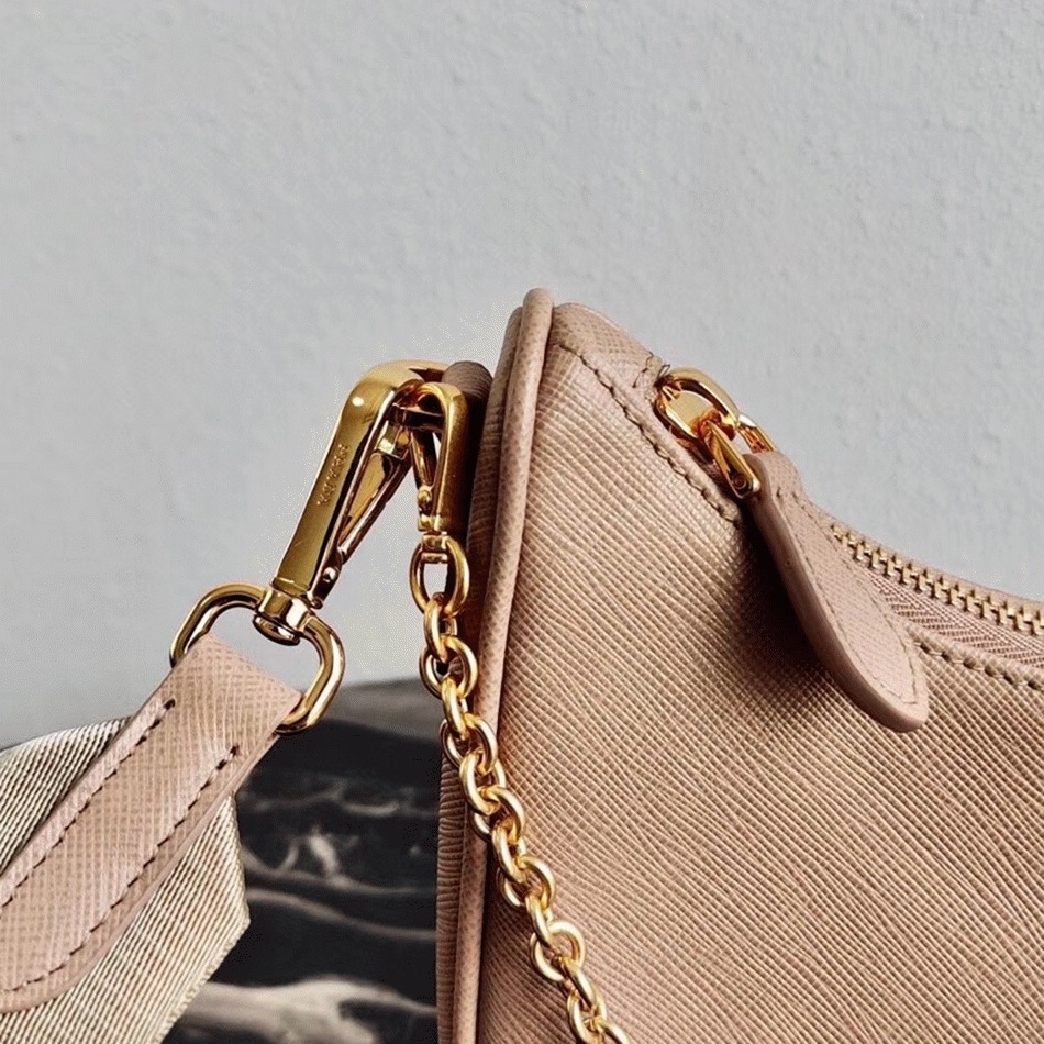 Pra*a Re-Edition Shoulder Bag Replica in Beige
