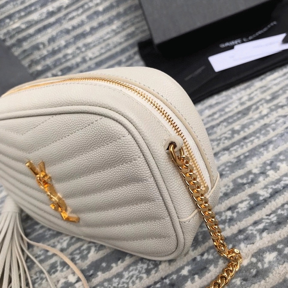 Fake Sa1nt Lau*nt Lou Mini Bag White