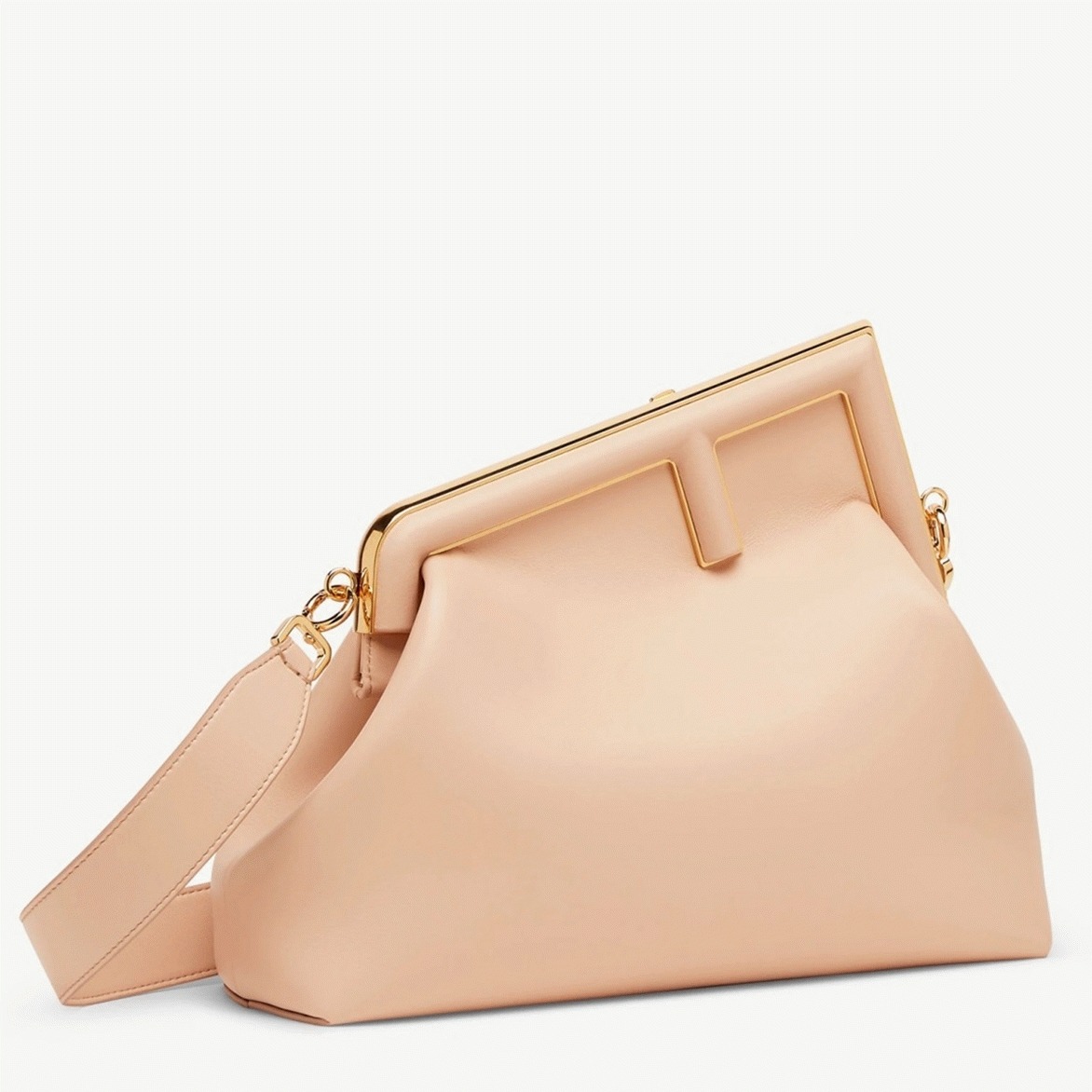 Top Quality Fake F**di First Medium Bag In Powder Pink Nappa Leather