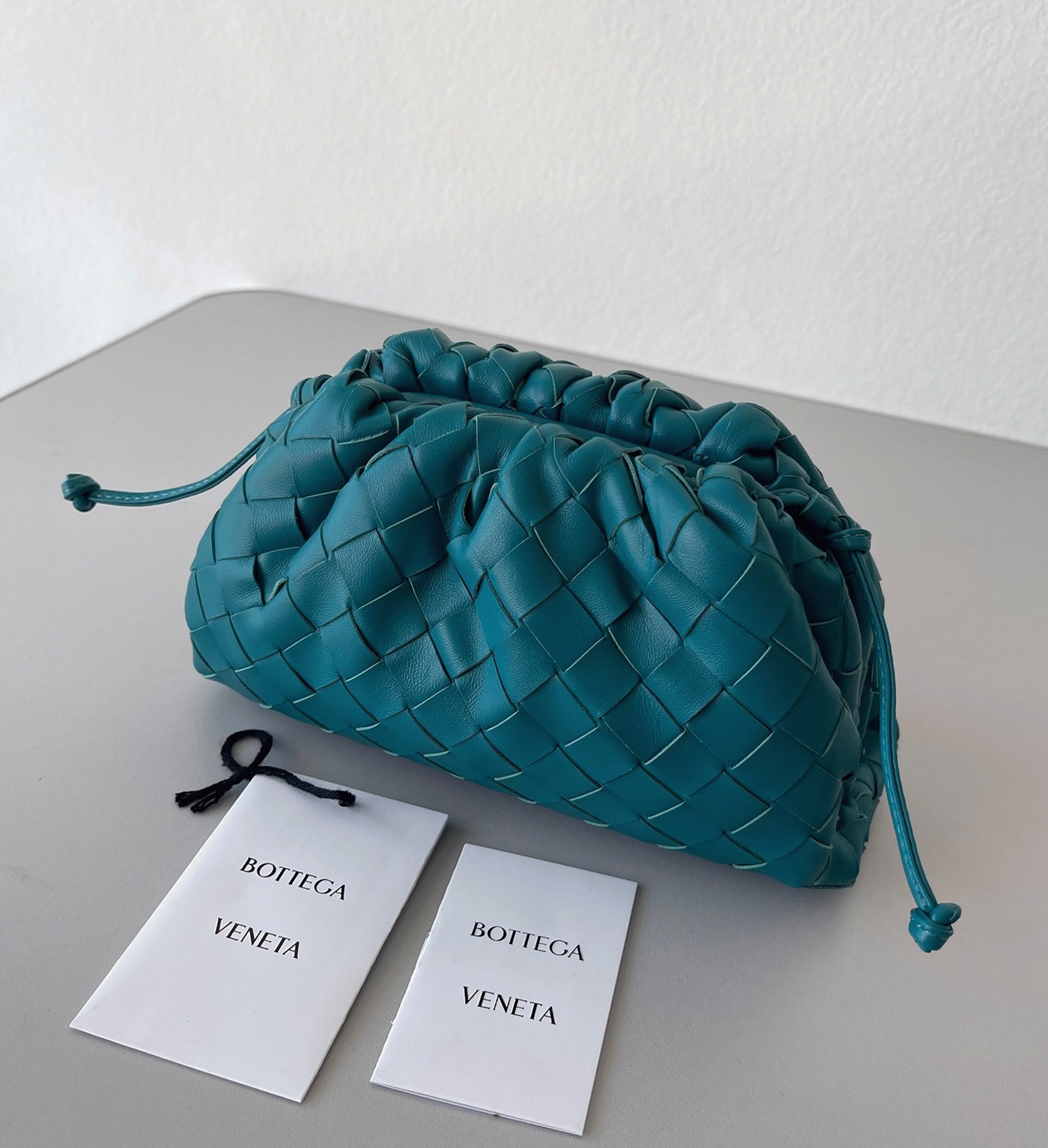Replica B0tt*ga Ven*ta Mini Pouch with Strap Mallard