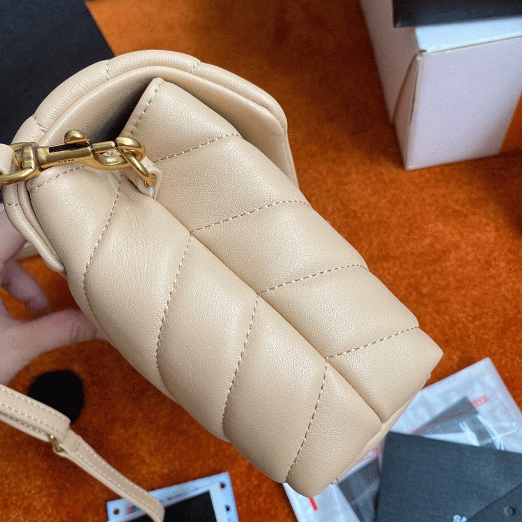 Fake Sa1nt Lau*nt LouLou Toy Strap Bag Beige