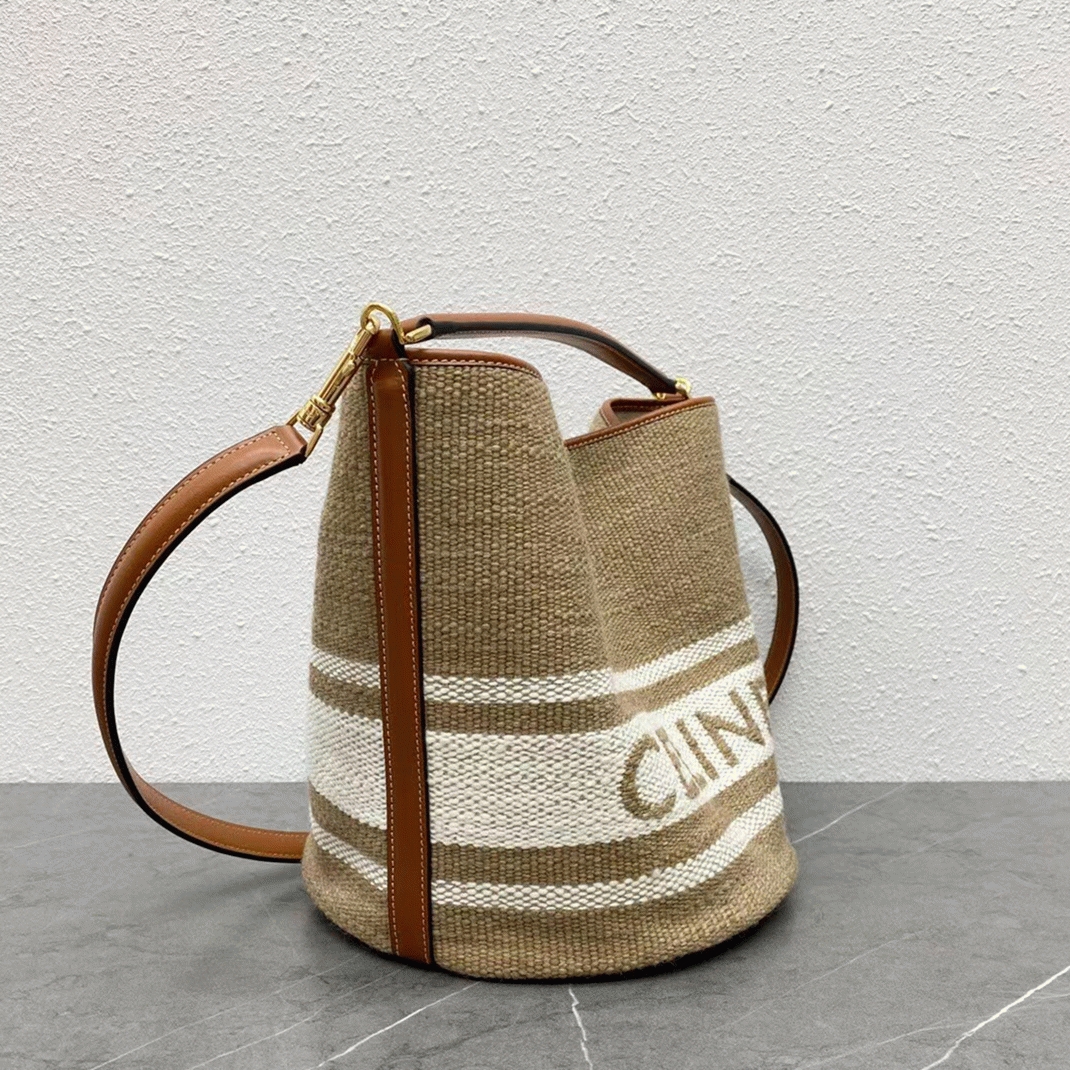 Top Quality Fake Ce1i*e Bucket 16 Bag In Textile with Ce1i*e Logo