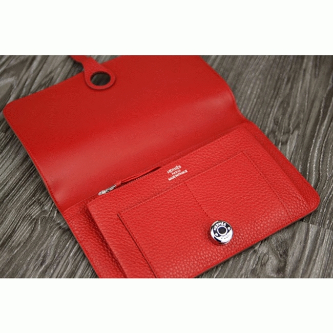 Red AAA replica H**me5 Dogon combine wallet