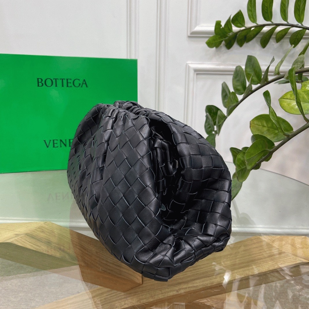 Replica B0tt*ga Ven*ta Large Pouch Clutch Bag Black