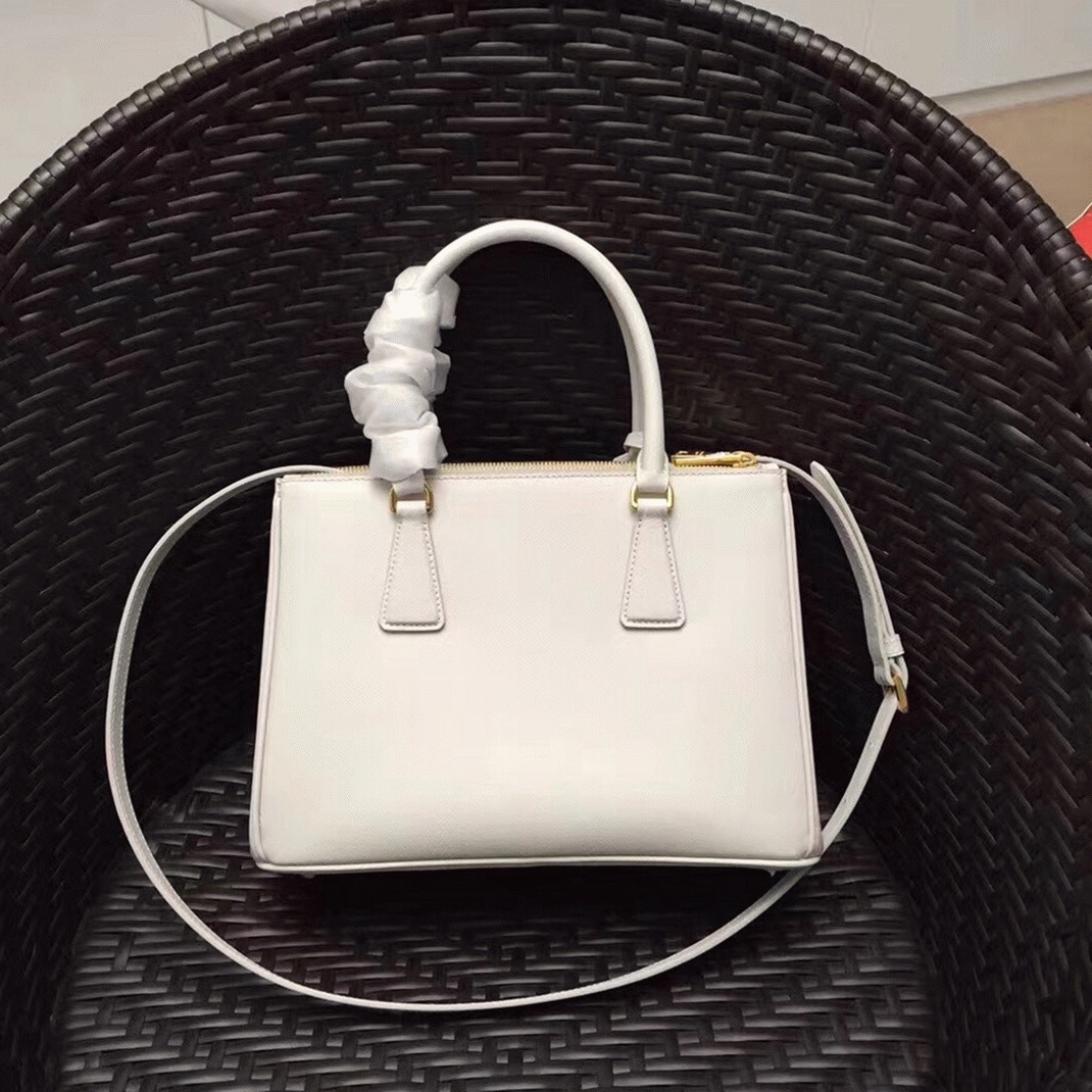 White Pra*a Galleria Medium Bag Replica