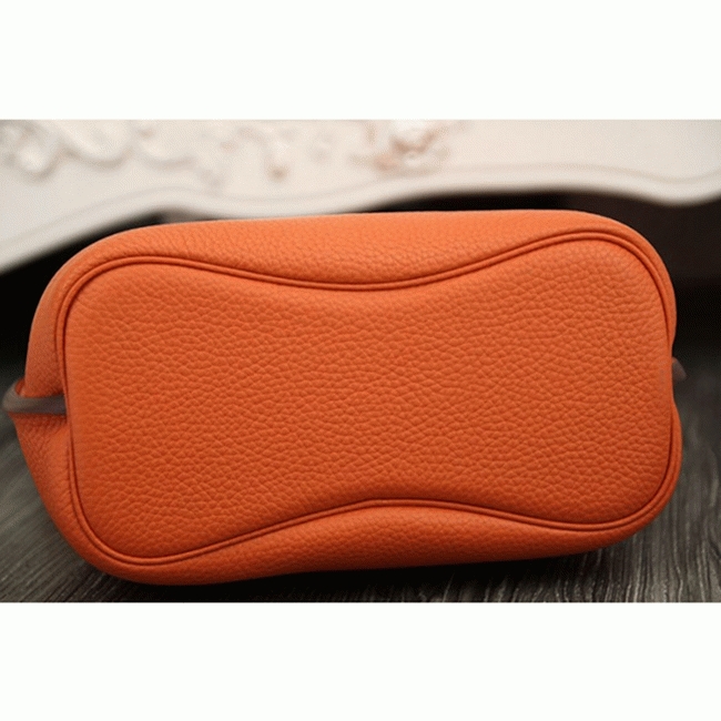 Orange Leather Replica Designer H**me5 So Kelly 22cm Vibrant Handbag