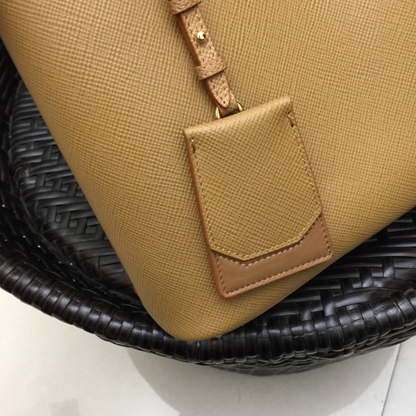 Brown Pra*a Large Panier Bag Replica