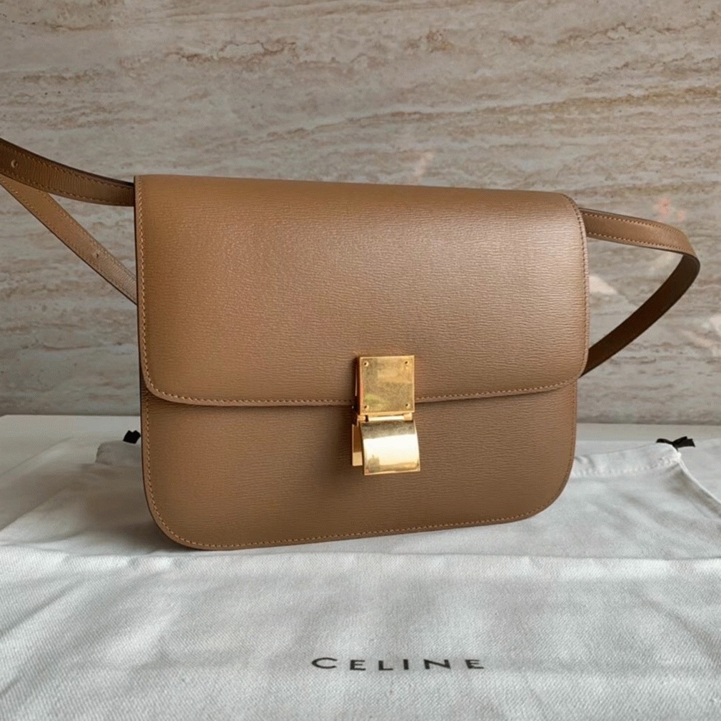 Top Quality Replica Ce1i*e Classic Box Medium Bag In Camel