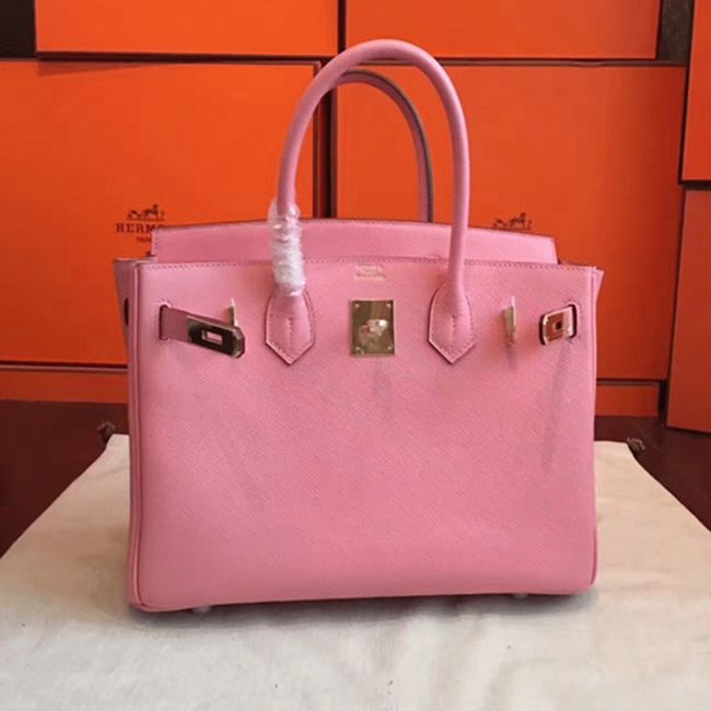 Pink Handmade Imitation H**me5 Birkin 30cm Tote