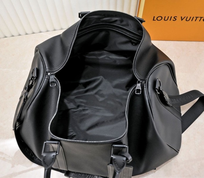 L0vis Vvtt0n Aerogram Keepall Bandouliere 50 Travel Bag In Black