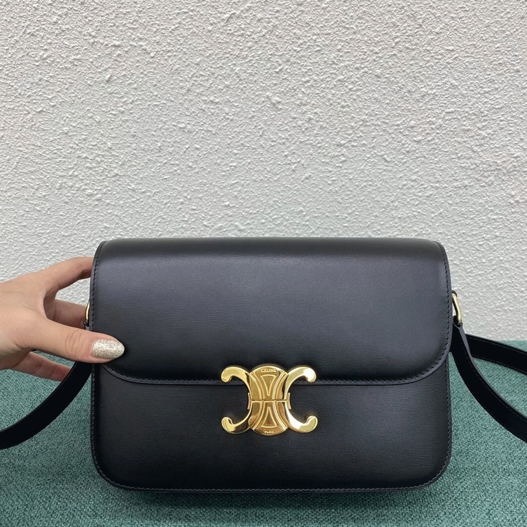 Top Quality Faux Ce1i*e Triomphe Medium Bag In Black