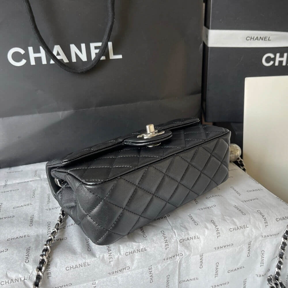 Ch**el Pearl Crush Mini Rectangular Flap