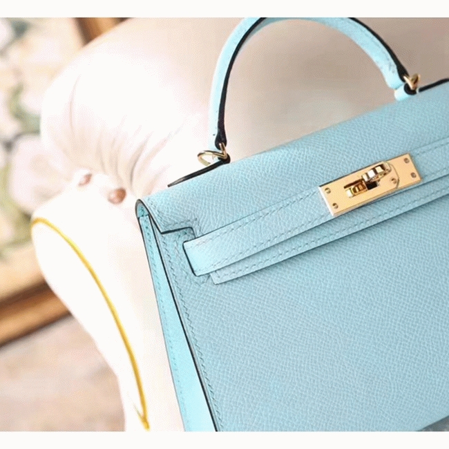 Blue Zephyr Epsom Copy Designer H**me5 Kelly 20cm Handbag