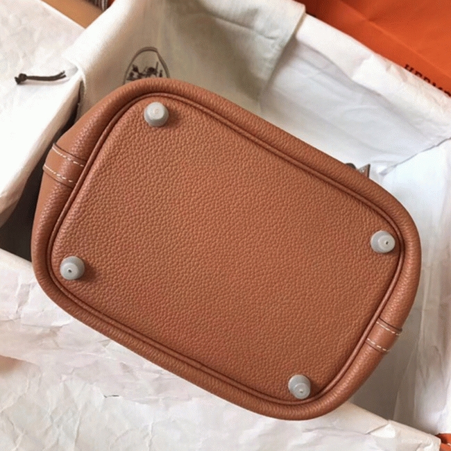 Gold imitation H**me5 Picotin Lock 18cm handbag