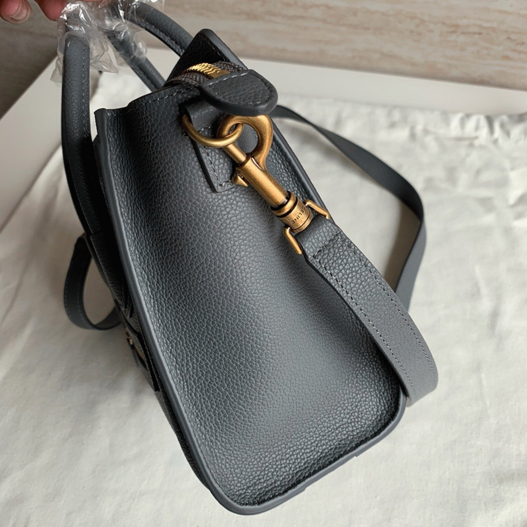 ce1i*e nano lU*gage tote bag faux in kohl