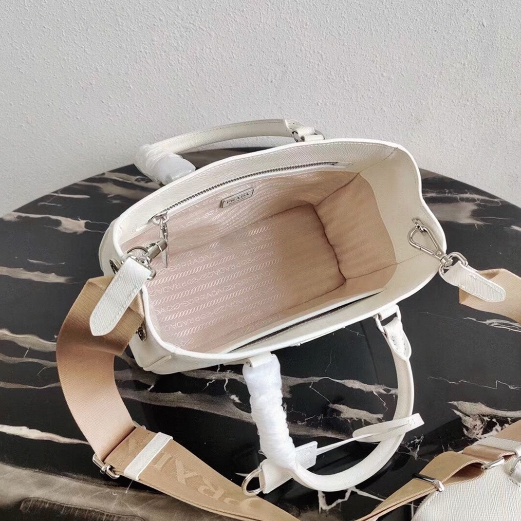 White Pra*a Galleria Mini Bag Fake