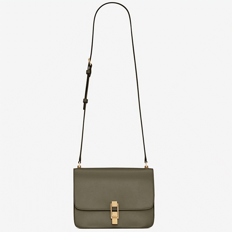 Fake Sa1nt Lau*nt Le Carre Satchel Bag Olive