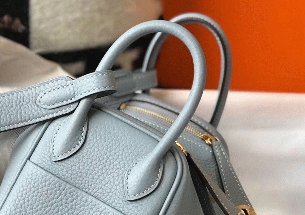 Replica H**me5 Lindy Mini handbag in blue lin color
