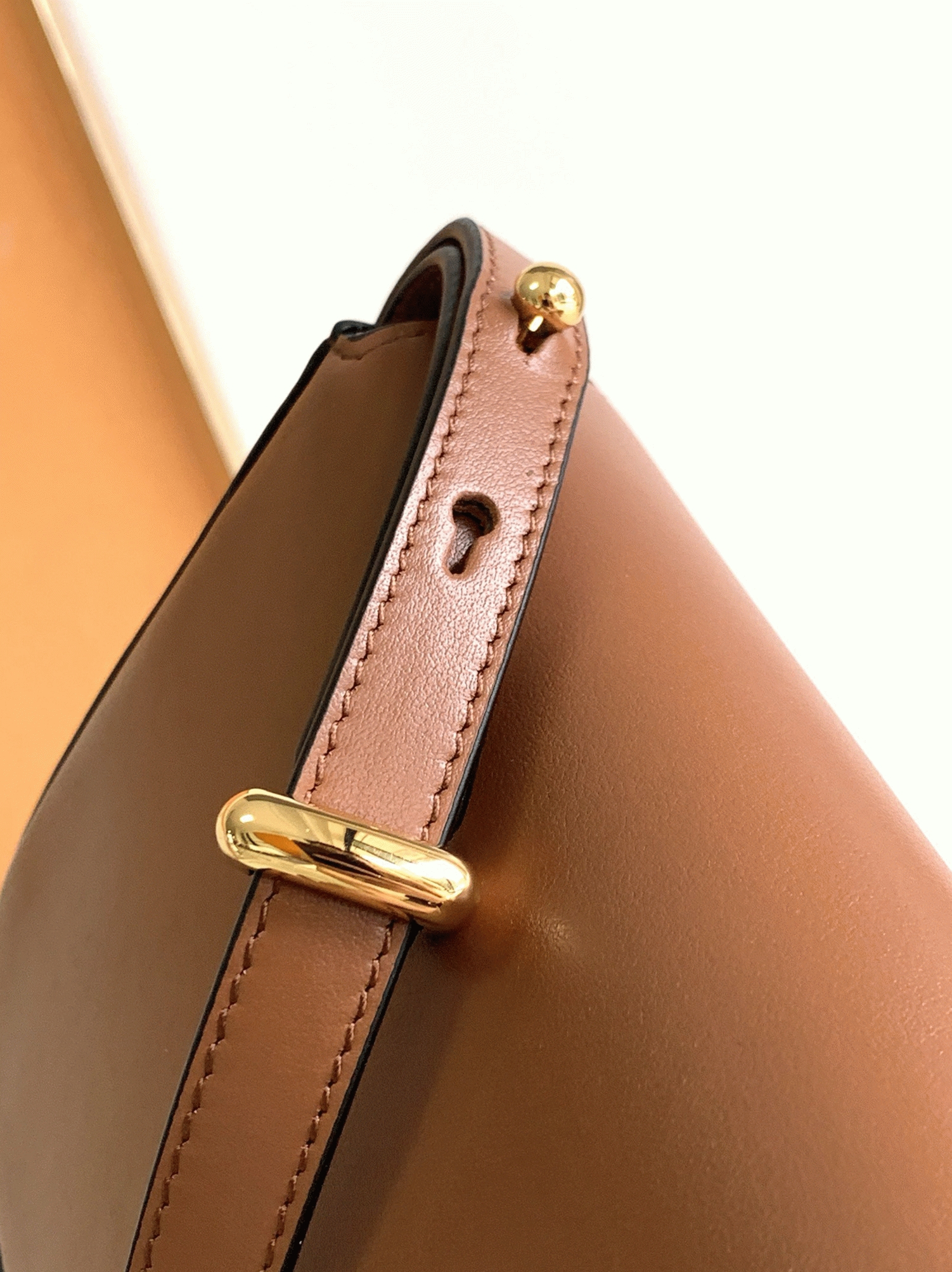 Pra*a Shoulder Bag Knockoff in Cognac Smooth Calfskin