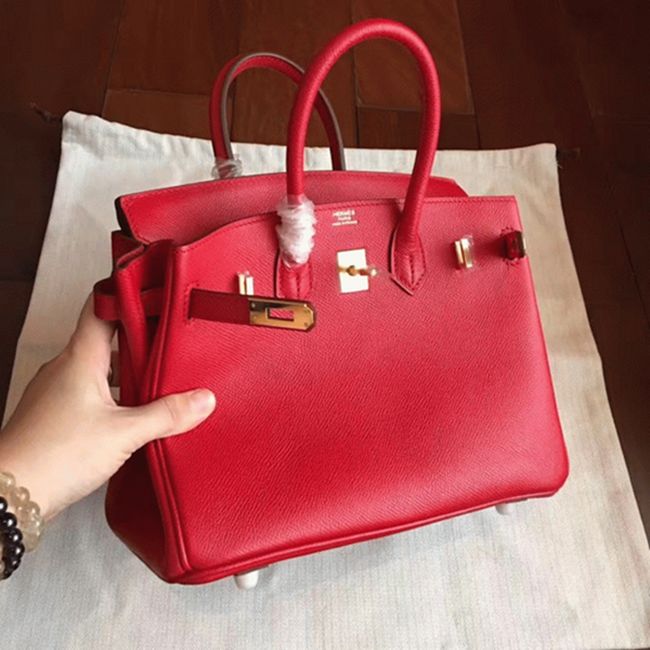 H**me5 Birkin 25cm Designer-Inspired Bag in Red