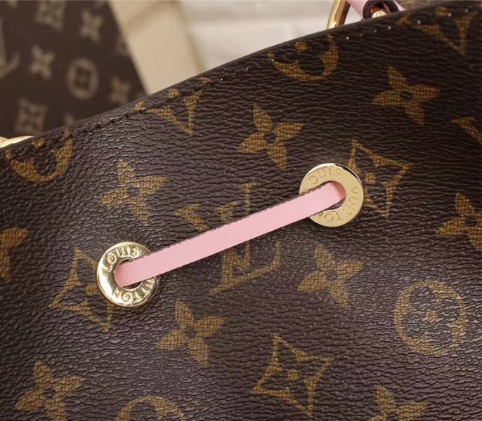 L0vis Vvtt0n Monogram Canvas NeoNoe MM Bag In Rose Poudre