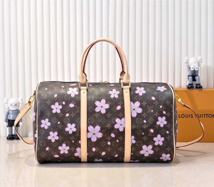LV X TM Monogram Canvas Keepall 45 With Cherry Blossom