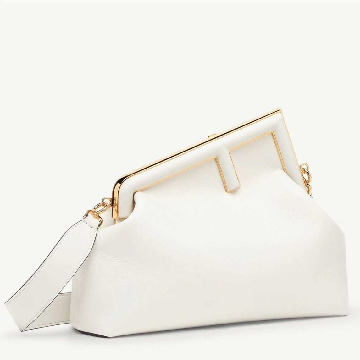 Top Quality Replica F**di First Medium Bag In White Nappa Leather