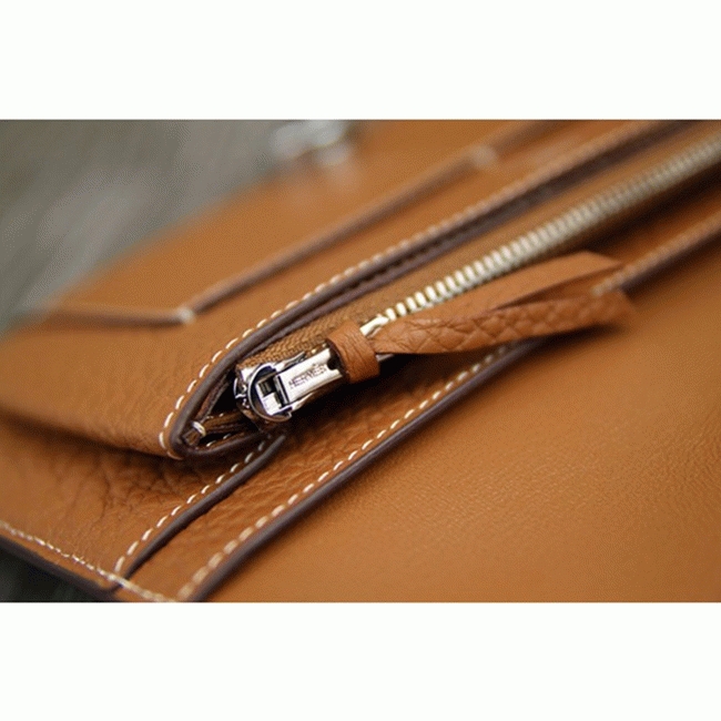Brown best replica H**me5 Dogon combine wallet