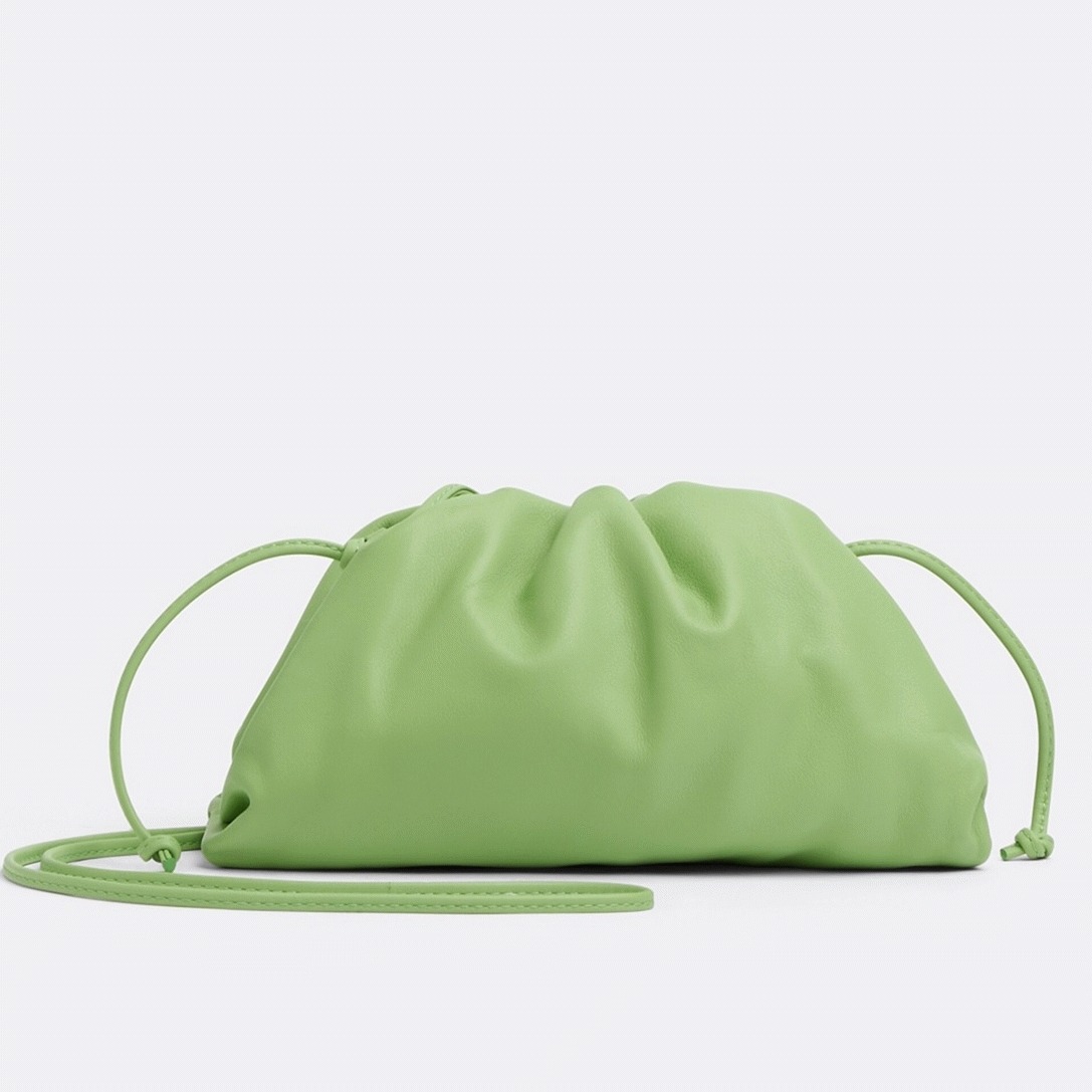 Fake B0tt*ga Ven*ta Mini Pouch with Strap Pistachio