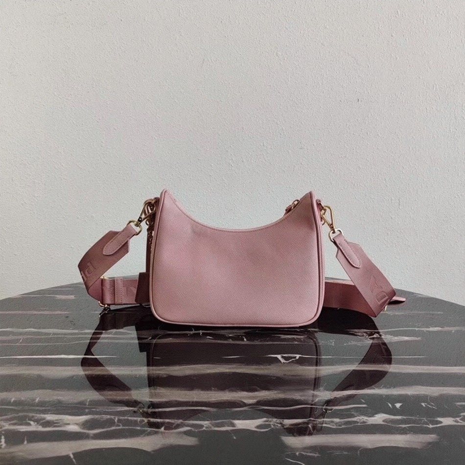 Pra*a Re-Edition 2005 Shoulder Bag Replica in Pink