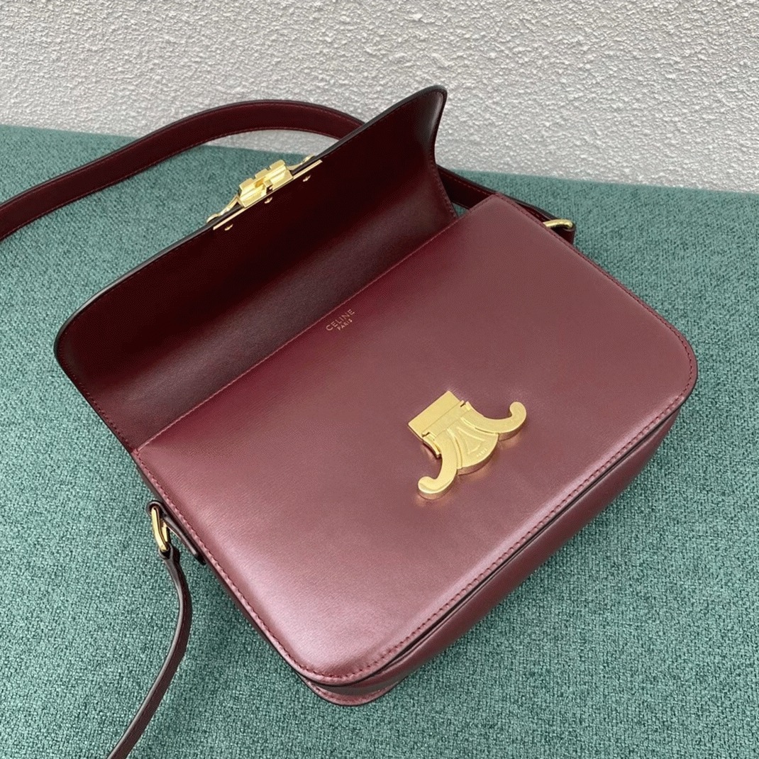 Top Quality Replica Ce1i*e Triomphe Medium Bag In Bordeaux