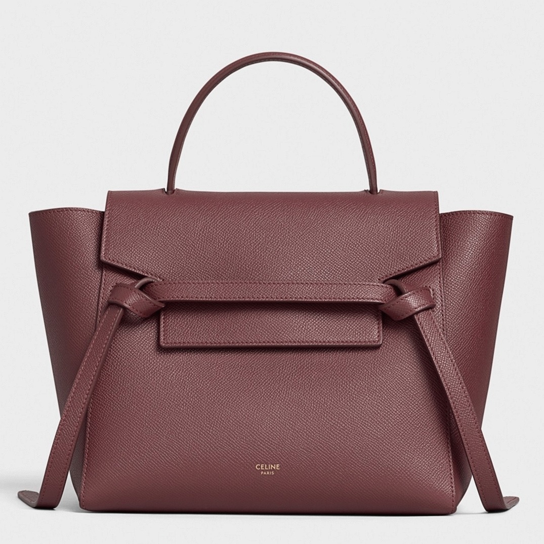 Ce1i*e Micro Belt Bag Knockoff in Bordeaux