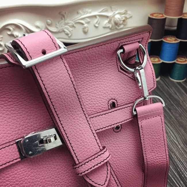 Pink fake luxury H**me5 Jypsiere 31cm handbag
