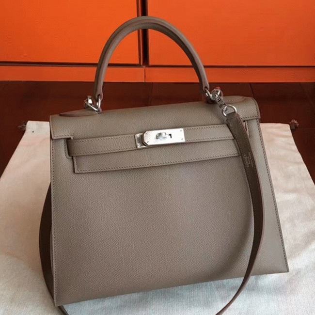 Etoupe Epsom Replica Luxury H**me5 Kelly 32cm Sellier Elegant Tote