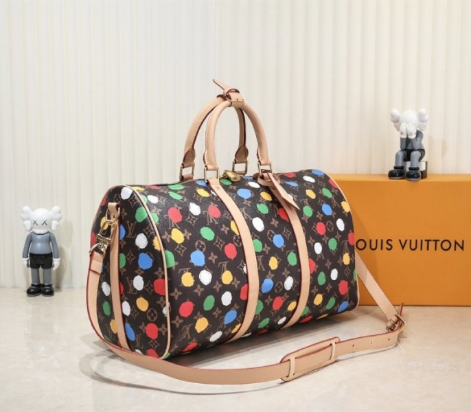 L0vis Vvtt0n X YK Monogram Canvas Keepall Bandouliere 45 Travel Bag