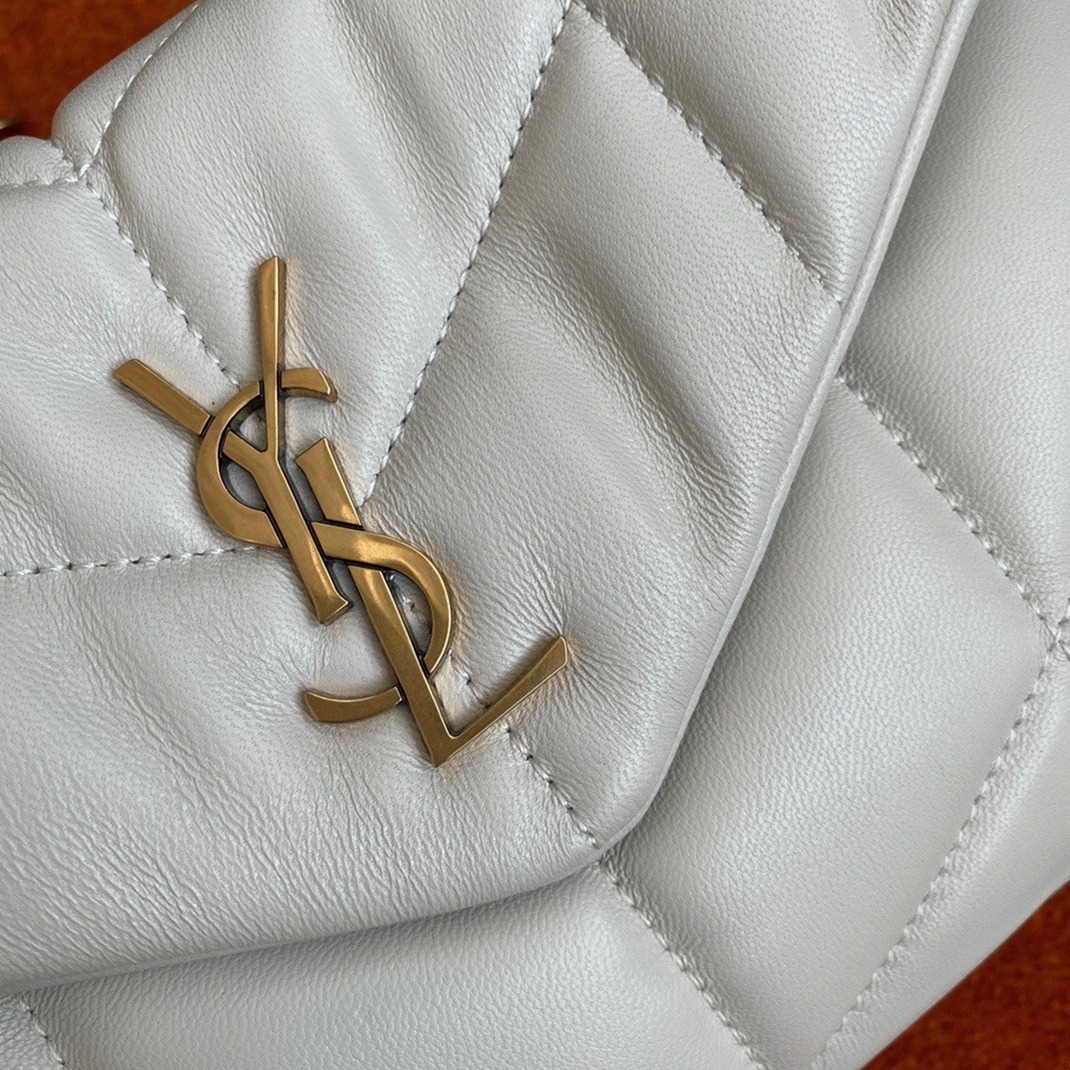 Replica Sa1nt Lau*nt Puffer Toy Bag White Quilted Lambskin