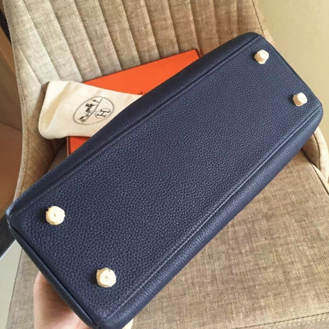Sapphire Clemence Replica H**me5 Kelly Retourne 32cm Deluxe Handbag