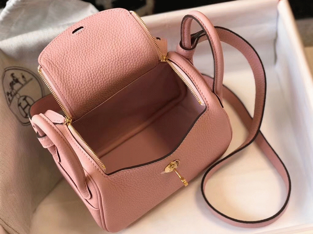 Top replica H**me5 Lindy Mini handbag in pink