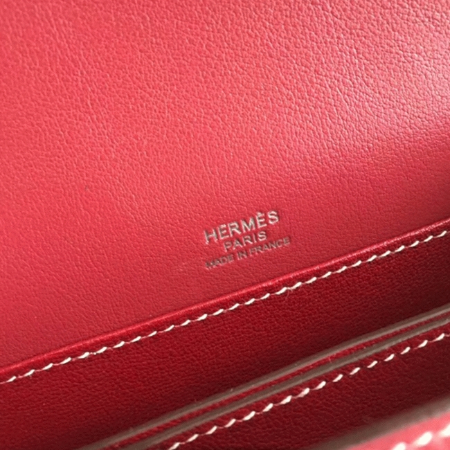 Red designer replica H**me5 Mini Sac Roulis handbag